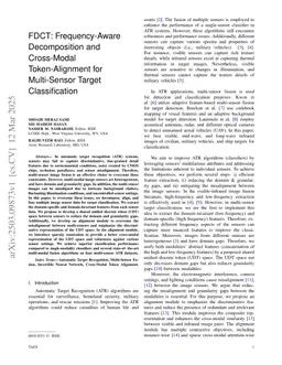 FDCT: Frequency-Aware Decomposition and Cross-Modal Token-Alignment for Multi-Sensor Target Classification
