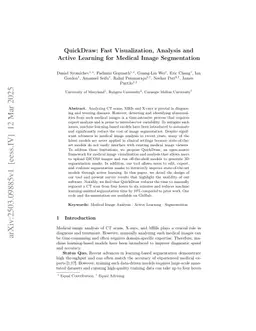 QuickDraw: Fast Visualization, Analysis and Active Learning for Medical Image Segmentation