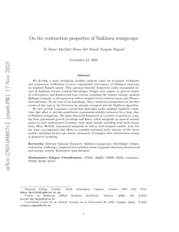 On the contraction properties of Sinkhorn semigroups