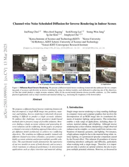 Channel-wise Noise Scheduled Diffusion for Inverse Rendering in Indoor Scenes