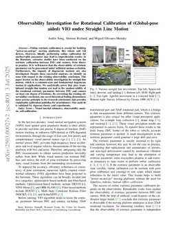 Observability Investigation for Rotational Calibration of (Global-pose aided) VIO under Straight Line Motion