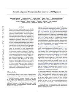 Societal Alignment Frameworks Can Improve LLM Alignment