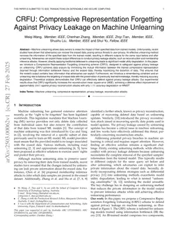 CRFU: Compressive Representation Forgetting Against Privacy Leakage on Machine Unlearning