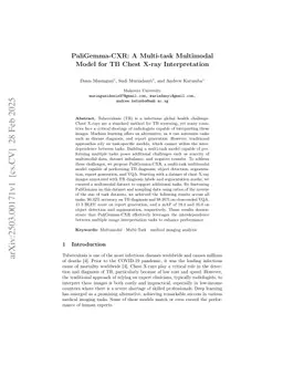 PaliGemma-CXR: A Multi-task Multimodal Model for TB Chest X-ray Interpretation