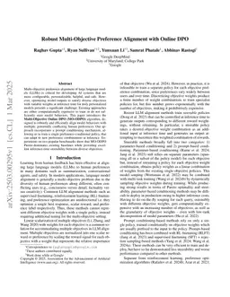 Robust Multi-Objective Preference Alignment with Online DPO