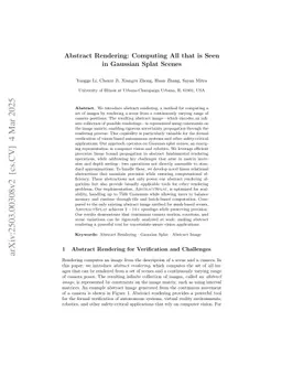 Abstract Rendering: Computing All that is Seen in Gaussian Splat Scenes