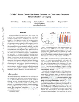 CADRef: Robust Out-of-Distribution Detection via Class-Aware Decoupled Relative Feature Leveraging
