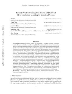 Towards Understanding the Benefit of Multitask Representation Learning in Decision Process