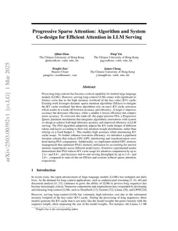 Progressive Sparse Attention: Algorithm and System Co-design for Efficient Attention in LLM Serving