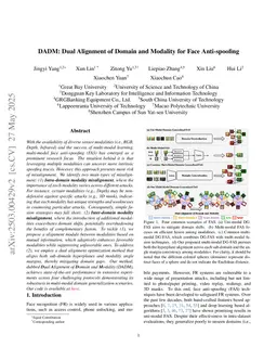 DADM: Dual Alignment of Domain and Modality for Face Anti-spoofing