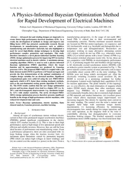 A physics-informed Bayesian optimization method for rapid development of electrical machines