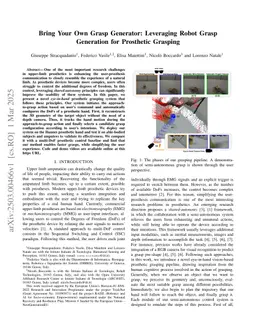 Bring Your Own Grasp Generator: Leveraging Robot Grasp Generation for Prosthetic Grasping