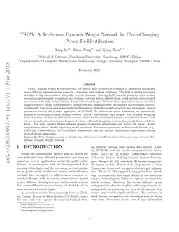 TSDW: A Tri-Stream Dynamic Weight Network for Cloth-Changing Person Re-Identification