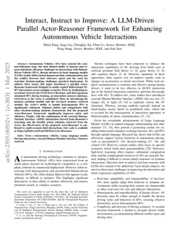 Interact, Instruct to Improve: A LLM-Driven Parallel Actor-Reasoner Framework for Enhancing Autonomous Vehicle Interactions