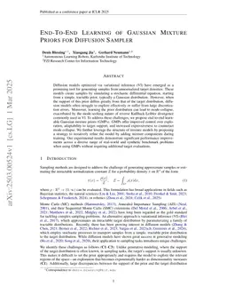 End-To-End Learning of Gaussian Mixture Priors for Diffusion Sampler