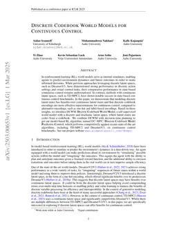 Discrete Codebook World Models for Continuous Control