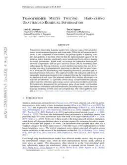 Transformer Meets Twicing: Harnessing Unattended Residual Information
