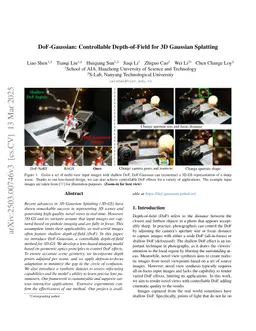 DoF-Gaussian: Controllable Depth-of-Field for 3D Gaussian Splatting