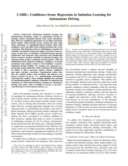 CARIL: Confidence-Aware Regression in Imitation Learning for Autonomous Driving