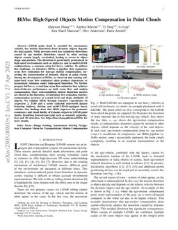 HiMo: High-Speed Objects Motion Compensation in Point Clouds