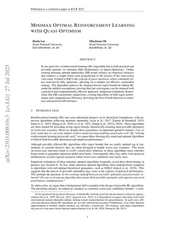 Minimax Optimal Reinforcement Learning with Quasi-Optimism