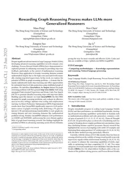 Rewarding Graph Reasoning Process makes LLMs more Generalized Reasoners