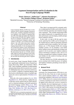 Argument Summarization and its Evaluation in the Era of Large Language Models