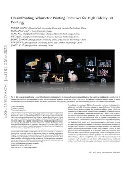 DreamPrinting: Volumetric Printing Primitives for High-Fidelity 3D Printing