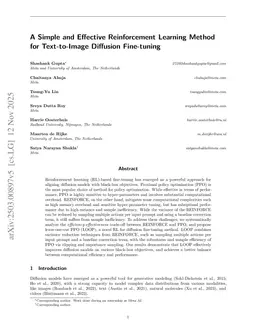 A Simple and Effective Reinforcement Learning Method for Text-to-Image Diffusion Fine-tuning