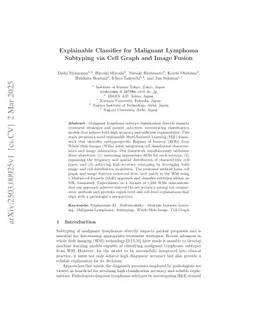 Explainable Classifier for Malignant Lymphoma Subtyping via Cell Graph and Image Fusion
