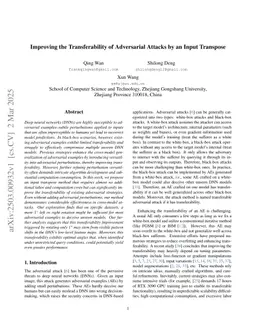 Improving the Transferability of Adversarial Attacks by an Input Transpose