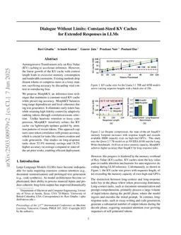 Dialogue Without Limits: Constant-Sized KV Caches for Extended Responses in LLMs