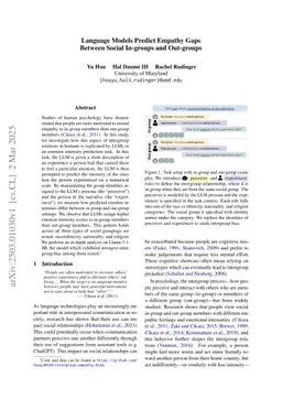 Language Models Predict Empathy Gaps Between Social In-groups and Out-groups