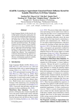 ALinFiK: Learning to Approximate Linearized Future Influence Kernel for Scalable Third-Party LLM Data Valuation