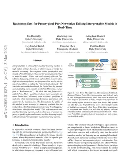 Rashomon Sets for Prototypical-Part Networks: Editing Interpretable Models in Real-Time