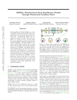 DDEQs: Distributional Deep Equilibrium Models through Wasserstein Gradient Flows