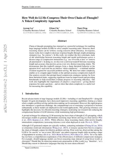 How Well do LLMs Compress Their Own Chain-of-Thought? A Token Complexity Approach