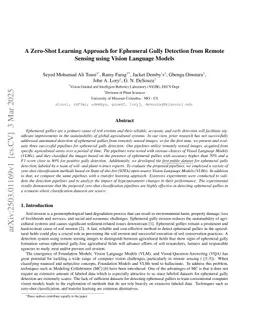 A Zero-Shot Learning Approach for Ephemeral Gully Detection from Remote Sensing using Vision Language Models