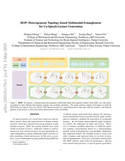 HOP: Heterogeneous Topology-based Multimodal Entanglement for Co-Speech Gesture Generation