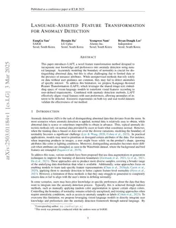 Language-Assisted Feature Transformation for Anomaly Detection