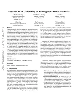 PostHoc FREE Calibrating on Kolmogorov Arnold Networks