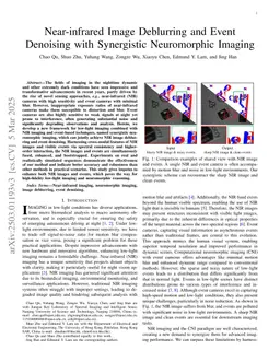 Near-infrared Image Deblurring and Event Denoising with Synergistic Neuromorphic Imaging