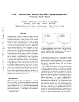 SVDC: Consistent Direct Time-of-Flight Video Depth Completion with Frequency Selective Fusion