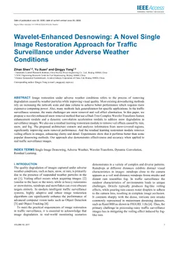 Wavelet-Enhanced Desnowing: A Novel Single Image Restoration Approach for Traffic Surveillance under Adverse Weather Conditions