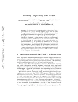 Learning Conjecturing from Scratch