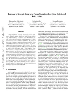 Learning to Generate Long-term Future Narrations Describing Activities of Daily Living