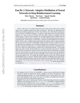 Eau De $Q$-Network: Adaptive Distillation of Neural Networks in Deep Reinforcement Learning