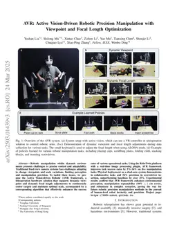 AVR: Active Vision-Driven Precise Robot Manipulation with Viewpoint and Focal Length Optimization