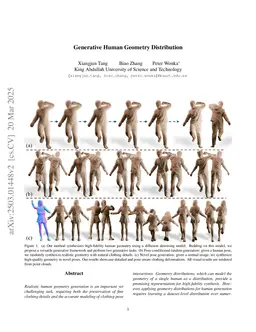Generative Human Geometry Distribution