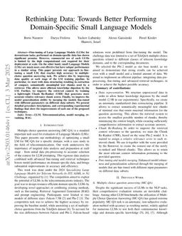 Rethinking Data: Towards Better Performing Domain-Specific Small Language Models